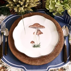 Scalloped Mushroom Dinner Plates (Set of 4)