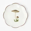 Scalloped Mushroom Starter Plate (Brown)