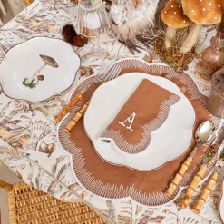 Scalloped Mushroom Starter Plates (Set of 4)