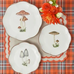 Scalloped Mushroom Starter Plates (Set of 4)