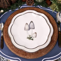 Scalloped Mushroom Starter Plates (Set of 4)