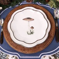 Scalloped Mushroom Starter Plates (Set of 4)