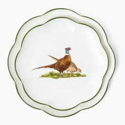 Scalloped Pheasant Dinner & Starter Plates (Set of 8)