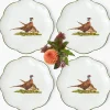 Scalloped Pheasant Dinner Plates (Set of 4)