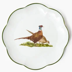 Scalloped Pheasant Starter Plates (Set of 4)