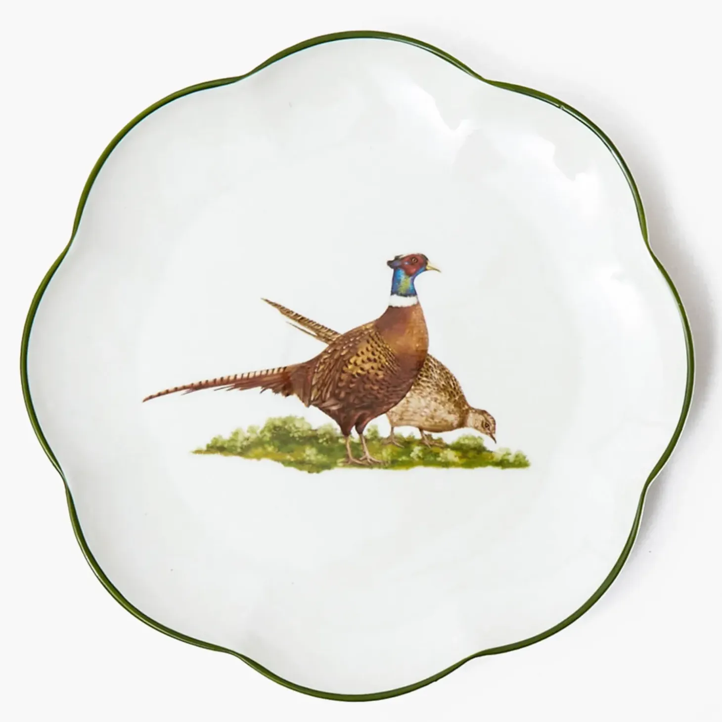 Scalloped Pheasant Starter Plates (Set of 4)