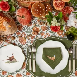 Scalloped Pheasant Starter Plates (Set of 4)