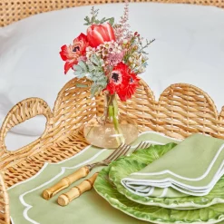 Scalloped Rattan Breakfast Tray