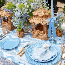 Scalloped Rattan Pagoda Lantern