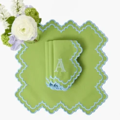 Scarlett Green & Blue Napkins (Set of 4)