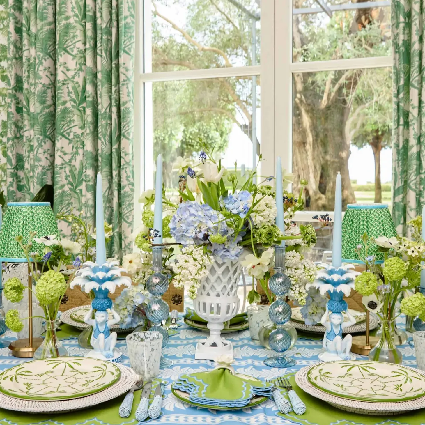 Scarlett Green & Blue Napkins (Set of 4)