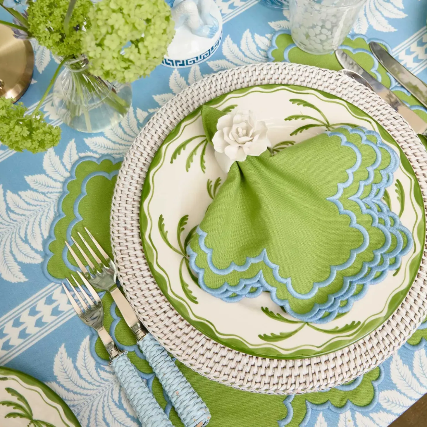 Scarlett Green & Blue Napkins (Set of 4)
