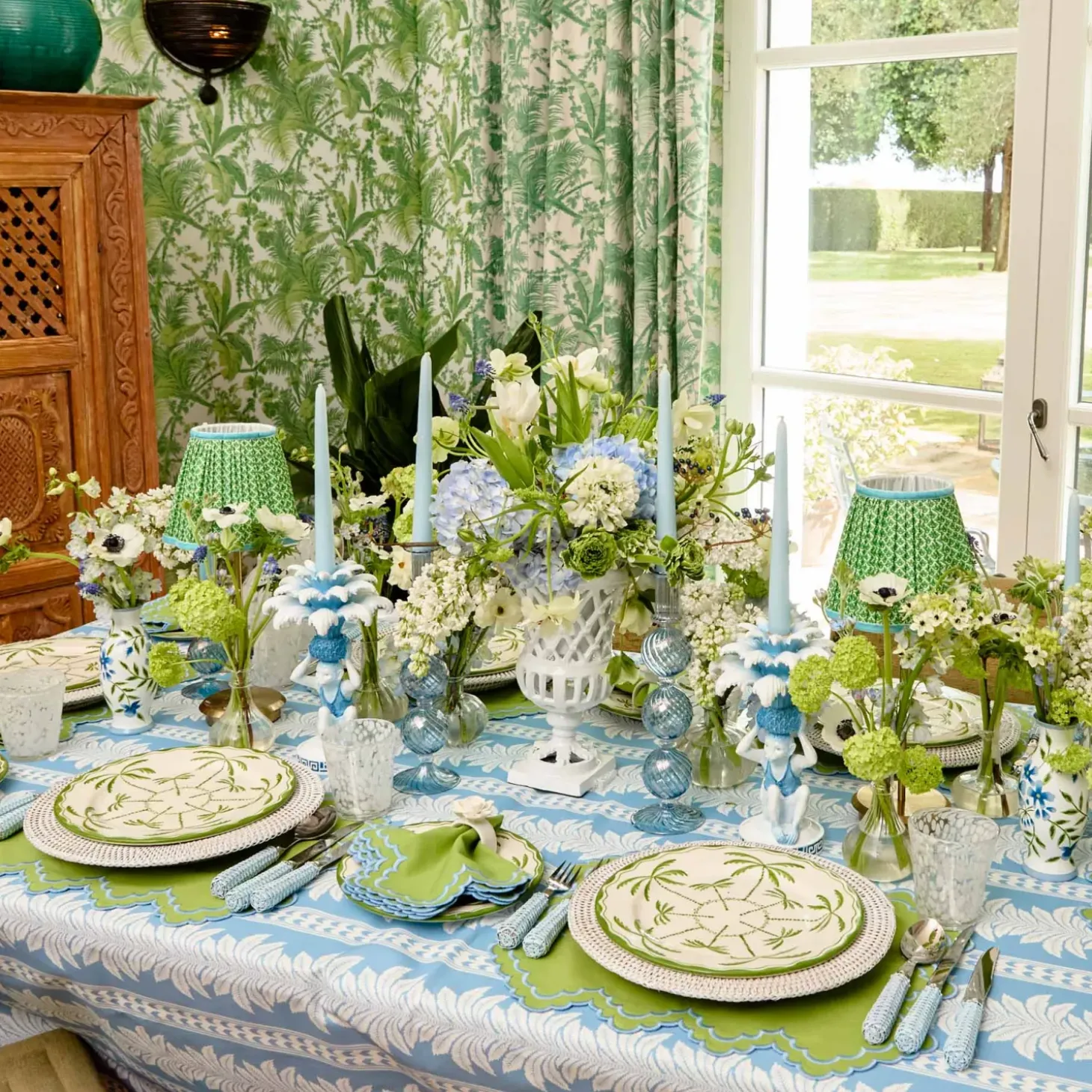 Scarlett Green & Blue Napkins (Set of 4)