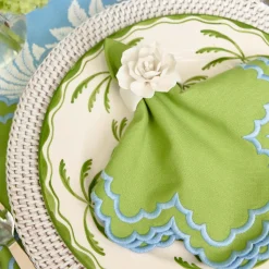 Scarlett Green & Blue Placemats & Napkins (Set of 4)