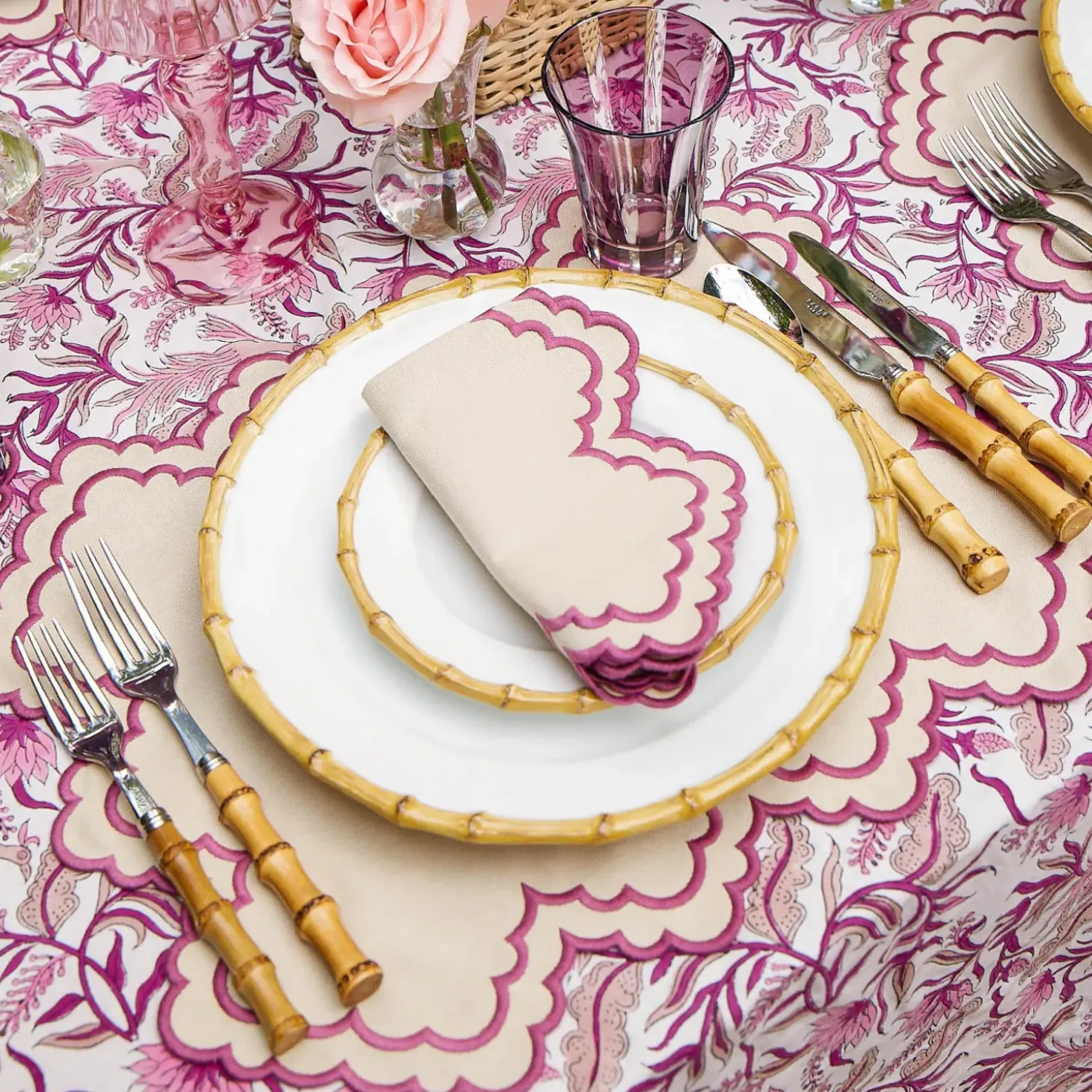 Scarlett Sand Placemats & Napkins (Set of 4)