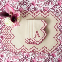 Scarlett Sand Placemats & Napkins (Set of 4)
