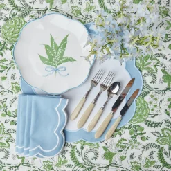 Serena Appliqué Blue Napkins (Set of 4)