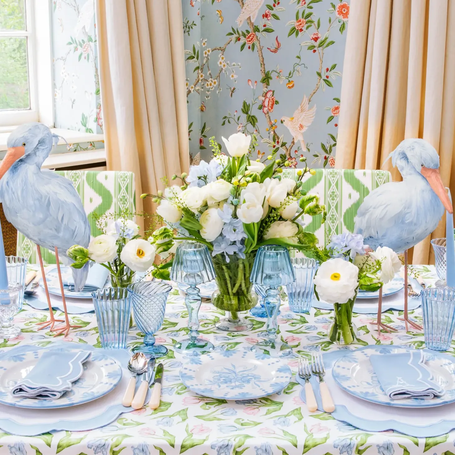 Serena Appliqué Blue Napkins (Set of 4)