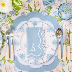 Serena Appliqué Blue Placemats & Napkins (Set of 4)