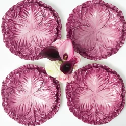 Serena Aubergine Cabbage Dinner & Starter Plates (Set of 8)