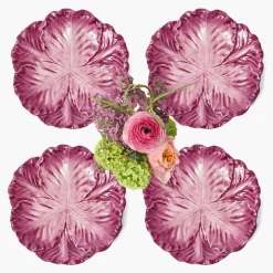 Serena Aubergine Cabbage Starter Plates (Set of 4)