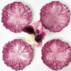 Serena Aubergine Cabbage Starter Plates (Set of 4)