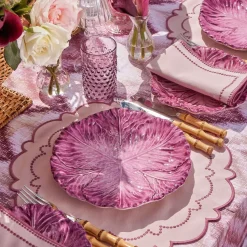 Serena Aubergine Cabbage Dinner Plates (Set of 4)