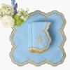 Serena Blue & Caramel Napkins (Set of 4)