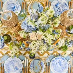 Serena Blue & Caramel Napkins (Set of 4)