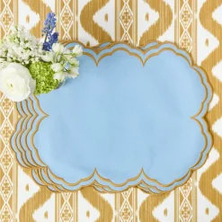 Serena Blue & Caramel Placemats (Set of 4)
