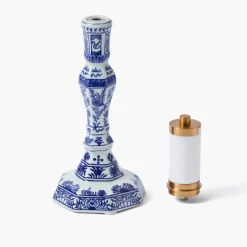 Serena Chinoiserie Rechargeable Lamp with Cream Shade (18cm)