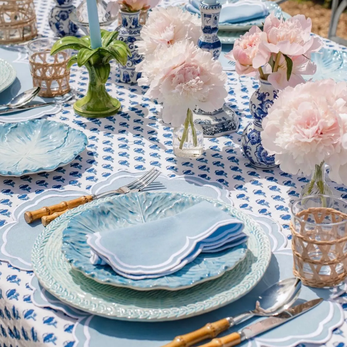 Serena Cornflower Blue Placemats & Napkins (Set of 4)