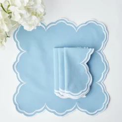 Serena Cornflower Blue Placemats & Napkins (Set of 4)