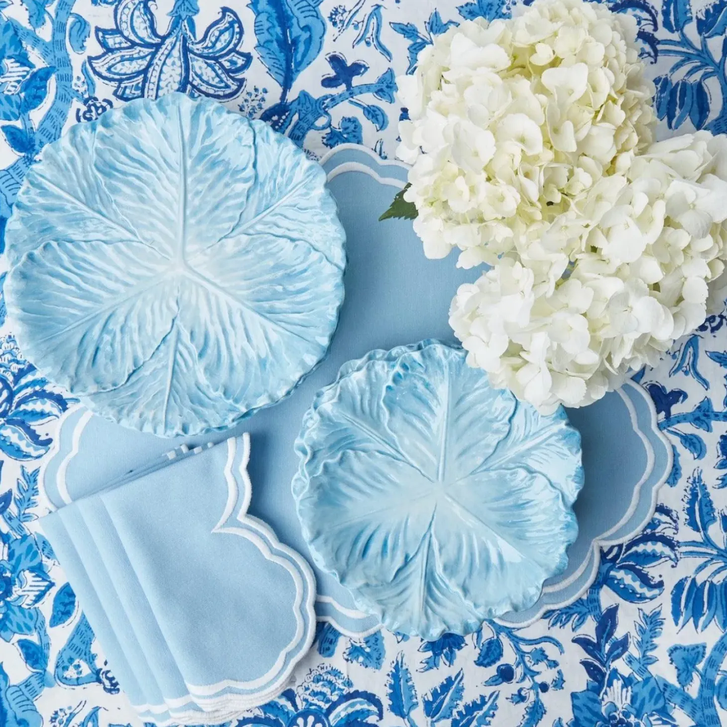 Serena Cornflower Blue Placemats & Napkins (Set of 4)