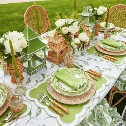 Serena Green Appliqué Napkins (Set of 4)