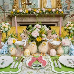 Serena Green Appliqué Napkins (Set of 4)
