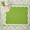 Serena Green Appliqué Placemats (Set of 4)