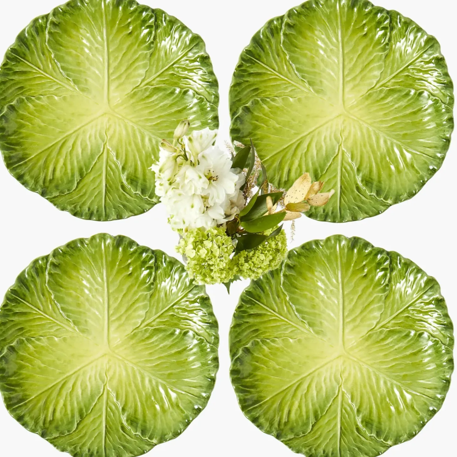 Serena Green Cabbage Dinner Plate (Set of 4)