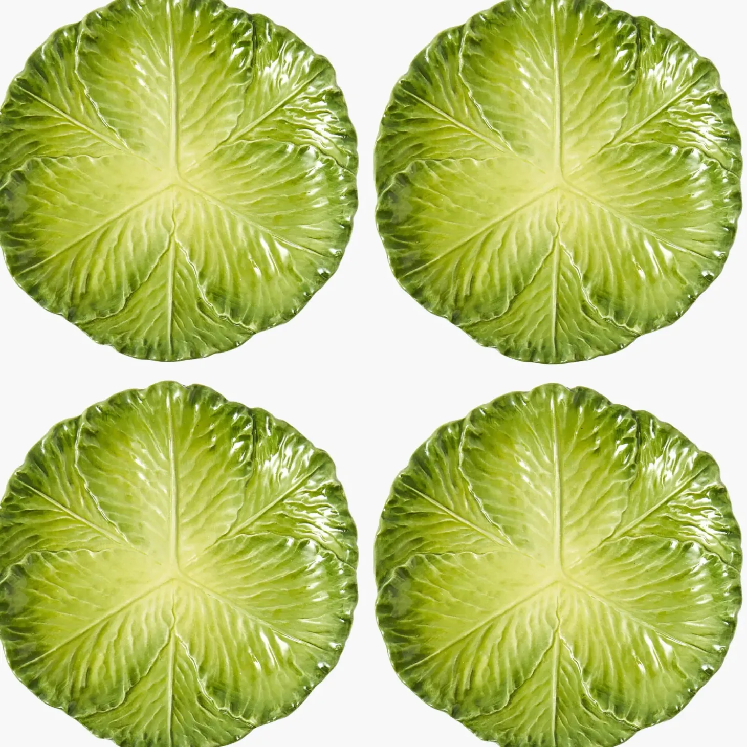 Serena Green Cabbage Dinner Plate (Set of 4)