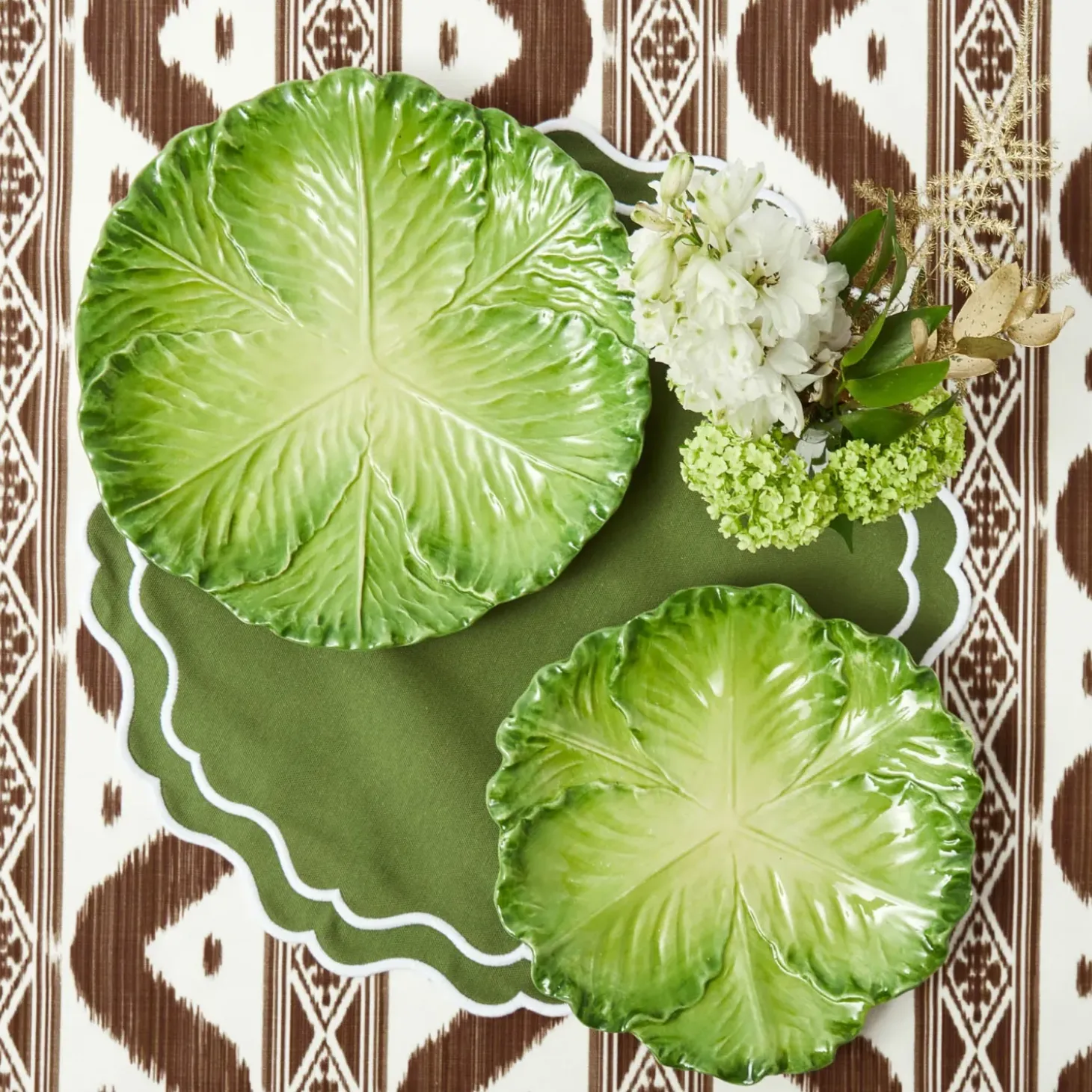 Serena Green Cabbage Dinner Plate (Set of 4)