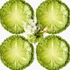 Serena Green Cabbage Dinner & Starter Plates (Set of 8)