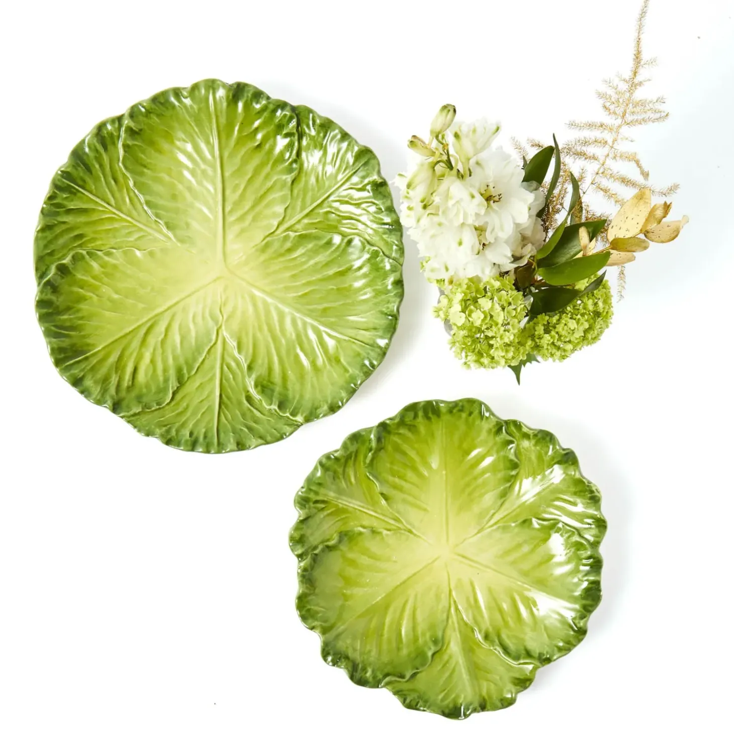 Serena Green Cabbage Starter Plate (Set of 4)