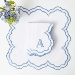 Serena White Placemats & Napkins (Set of 4)