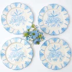 Seville Blue Gardênia Starter Plate (set of 4)