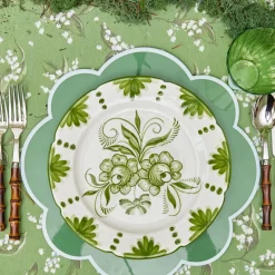 Seville Green Gardênia Dinner Plates (Set of 4)