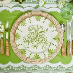 Seville Green Gardênia Dinner Plates (Set of 4)