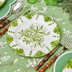 Seville Green Gardênia Starter Plates (Set of 4)
