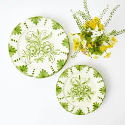 Seville Green Gardênia Starter Plates (Set of 4)