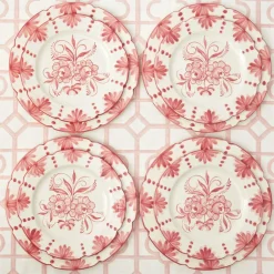 Seville Pink Gardênia Dinner & Starter Plates (Set of 8)