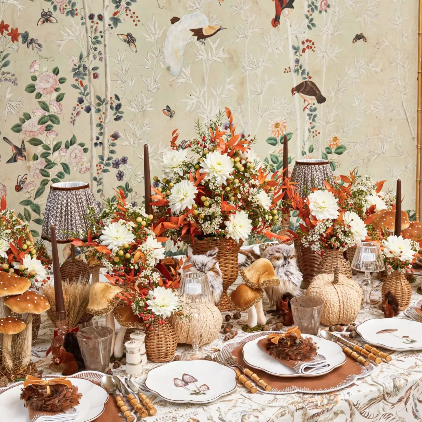 Shaded Pheasant Tablecloth